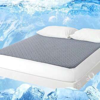 EASELAND Twin Cooling Mattress Topper Summer Mattress Pad For Hot Sleepers And Night Sweats Instant Cooling Fiber Pillow Top Mattress Cover 8-21&#34; Deep Pocket(39x75 Inches,Gray)