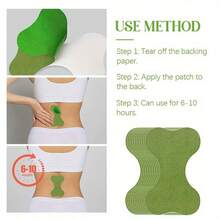 60pcs Mugwort Patches For Waist, Leg, Shoulder, Knee, Lumbar, Daily Care, Gentle, Non-Irritating, Plant Essence, Mugwort, Ginger, Traditional Chinese Medicine - Green - View 4