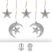 BUYTITI Multicolor Christmas LED Light Curtain With Moons And Stars - Japan A Type Plug(100V) - View 1