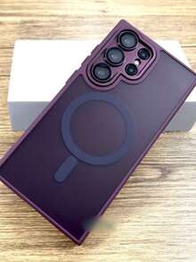 Matte Case With Induction Compatible With S21 S22 S23 S24 S25 - Tím/Rượu vang - Xem 2