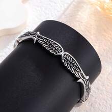 Fashionable Women's Bracelet With Adjustable Angel Wings And Elegant Simplicity - bạc - Xem 7