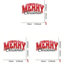 1pc/2pcs/3pcs Merry Christmas Letter Heat Transfer Decal, Applicable For T-Shirts, Sweatshirts, Canvas Bags And Cosmetic Bags