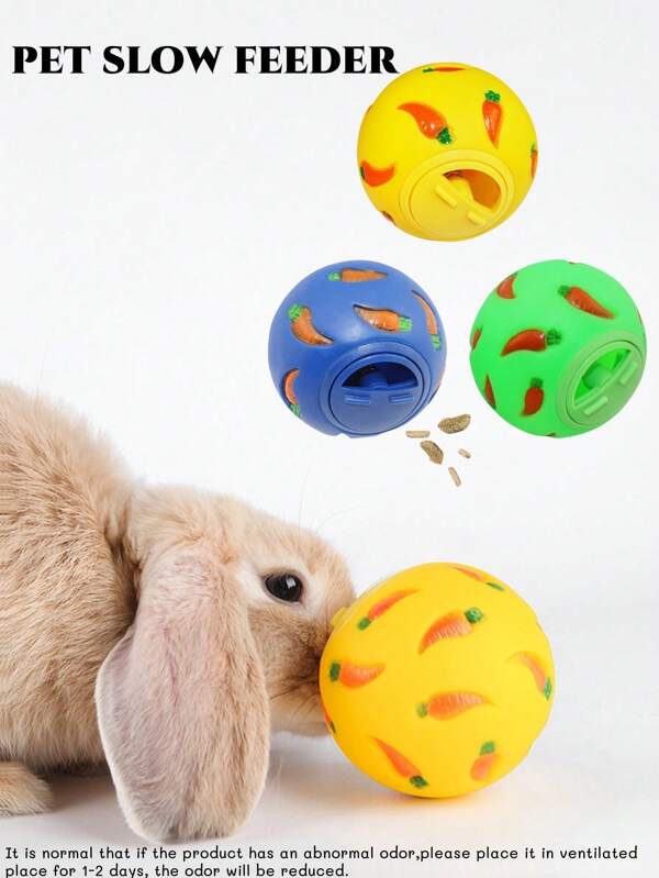 1pc Bunny, Hamster, Sugar Glider Slow Feeder, Carrot Design Intelligence Pet Toy, Food Dispenser, Suitable For Small Pets; 1pc Pet Tunnel, Telescopic Tube, Ferret Supplies, Hamster Toy