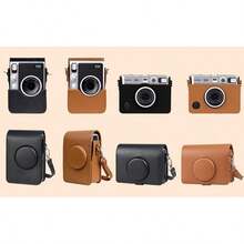 Free Shipping    For Fujifilm  Mini EVO Instant  Hybrid  PU  Bag Accessories With  Strap & Screen  (Vintage Brown) - 黑色捆綁包 - 查看 2