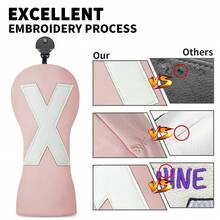 1pc Pink Golf Club Protective Cover, Golf Accessories, And Protective Cover Made Of Waterproof Materials Provide The Best Protection For Your Golf Club. - Pink - View 9