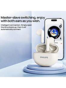 PHILIPS TAT1199 Clear Voice, Noise Reduction, Ultra-Fast Charging, Long Battery Life, Waterproof And Sweatproof For Outdoor Sports, Fast Transmission, Strong Anti-Interference Ability, Black - Black - View 4