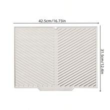 1pc Silicone Drain Mat, Sloped Drainage Dish Cup Holder Pad, Anti-Slip Mat For Bathroom, Kitchen, Dining Table, Heat Insulation Placemat,Non-Slip Kitchen Mats For Sink Side, Natural And Hygienic Kitchen Essential For Home And Kitchen Room Decor, Part Of Your Cozy Fall& Winter Styles And Christmas Decorations - White - View 14