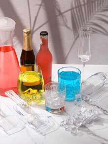 1/3 piezas Pala de hielo de plástico, cucharón multiusos para hielo, azúcar y alimentos, cucharón fácil de usar para máquina de hielo, bar, fiesta, boda, comida para mascotas - Duradero, ligero, ahorra espacio