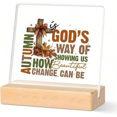 Party Centerpiece Centerpieces Autumn Is God's Way Of Showing US How Beautiful Change Can Be For Office Decor, Boho Home Decor, Farmhouse Kitchen Decor, Wall Decor Aesthetic, Desk Decor For Women, And Table Decor - Jesus