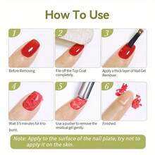 UR SUGAR 50ml Nail Gel Remover 3-5 Minutes Soak-Off UV Gel Polish Quick Cleaner Manicure Semi Permanent Varnish Nails Art Tools - 無色 - 查看 10