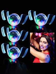 3pcs Party Decoration Atmosphere Lights, LED Glowing Teeth, Party Decoration Lights, For Birthday Party Decorations, Graduation Party, School, Bar, Suitable For Halloween, Christmas, Valentine's Day, Father's Day, Mother's Day, Can Be Used As Holiday Gifts, Wedding Season Gifts