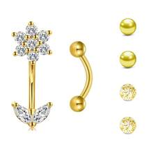 16g Rook Piercing Jewelry Surgical Steel Vertical Labret Lip Jewelry Gold Eyebrow Piercing Rook Daith Earrings For Women Cartilage Curved Barbell Daith Tragus Piercing Jewelry - Multicolor - View 10