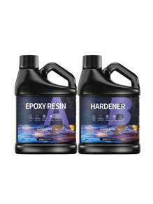 1:1 抗黄变高清环氧树脂 AB 胶，500/1000 毫升 2 瓶套装，适用于硅胶模具制作和环氧树脂装饰