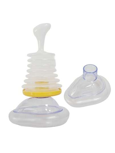 1 Gerät + 1 große Maske + 1 kleine Maske + Aufbewahrungstasche, Anti-Erstickungsgerät, Erstickungsrettungsgerät für Erwachsene, tragbares Atemwegsabsauggerät, Heimlich-Gerät für Erste-Hilfe-Set für Zuhause und Reisen