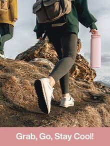 18/26/40 oz Insulated Stainless Steel Sports Water Bottle with Spout & Handle Lids,Wide Mouth Water Jug with Double Walled Leak Proof Keep Cold for 24 Hrs Hot for 12 Hrs - 26oz粉紅色 - 查看 10