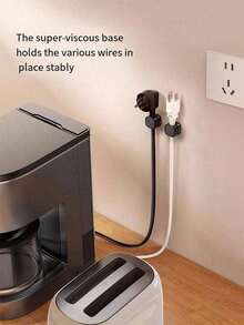 1/6pcs Wire Organizer Holder, Magnetic Desktop Cable Clip Management, Hidden Phone Charging Cord Holder For Nightstand, Kitchen Appliances, Office Storage Supplies - Multicolor - View 8