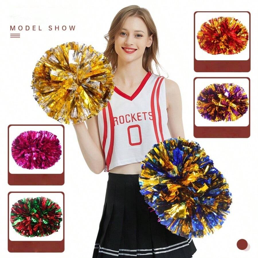啦啦队绒球、啦啦队绒球、啦啦队、舞蹈表演道具手持花，适用于各种派对活动
