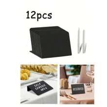 6/12pcs Party Buffet Food Labels, Mini Food Display Chalkboard Signs For Catering Supplies/Party Supplies/Self-Service Display/Food Labeling, Including 2 Liquid Chalk Markers - Chalkboard Label - View 10