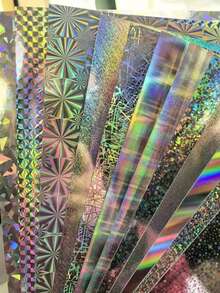 16/12 Cartulina con patrones florales surtidos (estilos aleatorios), tamaño A4 - 8.27*11.6 pulgadas, papel especial holográfico iridiscente, alto brillo, colores vibrantes, capas distintivas, adecuado para scrapbooking, tarjetas de felicitación, Navidad, álbumes hechos a mano, tarjetas de manualidades, invitaciones, fiestas de cumpleaños, decoraciones navideñas, esencial para proyectos DIY