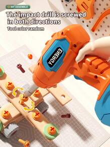 Twist skruvleksak för barn, leksak för reparation av verktygslådor för barn, pedagogisk leksak för barn, lämplig present till barn (verktygsfärg levereras slumpmässigt)