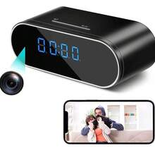 WiFi Indoor Camera Clock - 1080P FHD Camera With 32GB Card, Night Vision, Motion Detection, Loop Recording, 2.4GHz WiFi Connection, Lithium Battery Powered, Remote Live View, Ideal For Home, Office, Warehouse Monitoring - Black - View 8