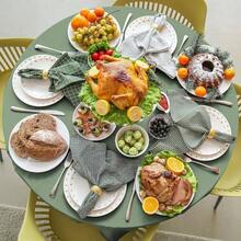 6Pack Sage Green Plastic Tablecloths Round Light Green Tablecloth Waterproof Disposable Round Sage Table Cover Birthday Bridal Wedding Shower Party Decorations, 84Inch