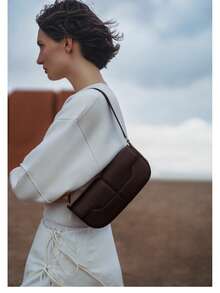 1pc包包手提包偏好包型高级感皮革手提包小众设计包新款简约奢华斜挎包时尚单肩包 - 彩色 - 查看 5