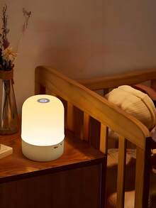 1个LED夜灯，触摸调光，触摸开关，触摸变色，3色和16色模式，床头灯，16色RGB模式，USB供电可充电，便携式，电池容量：800mAh，适用于卧室、房间、床头、客厅、书桌、照明、房间装饰、卧室装饰、灯具、客厅灯、秋季家居装饰、吸顶灯、电池壁灯、无线壁灯、家居装饰