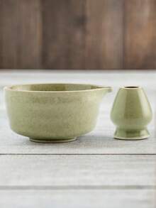 2件带嘴陶瓷碗、宋代抹茶碗、抹茶打蛋器、抹茶刷、抹茶搅拌工具套装、窑烧餐具套装、返校套装、节日礼品套装