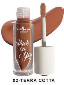 Italia Deluxe Stuck on You – tono 02 Terracota, que es un lip tint/gloss con acabado cremoso y de larga duración. - 02 TERRACOTA - Ver 1