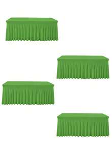 1 pieza Mantel de mesa de tela de espándex blanco, resistente a las arrugas y lavable, se ajusta a mesas de comedor rectangulares, funda elástica para mesa de patio, adecuada para bodas, banquetes, fiestas, estilo Ins de lujo, mantel elástico blanco para hotel, banquete, cumpleaños, conferencia