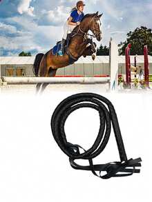 Handcrafted Western Cowboy Whip Set - Cowboy Handle - Black - 1 PCS Black - View 1