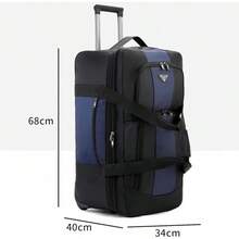 Maletas de Viaje 28 Pulgadas, Mochila de Viaje con Ruedas Giratorias, Maleta De Mano Múltiples Compartimentos(negro) - azul - Ver 6