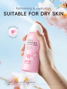 LAIKOU 1 Bottle Japan Leikou Sakura Hyaluronic Acid Deep Nourishing Facial Mist, 100ml Moisturizing Toner, Pore Minimizing, SPA-Grade Skincare, Ideal For Travel, Camping, Hiking, Outdoor Activities, And As A Skincare Gift Or Self-Care/SPA Makeup - 100ml - View 3