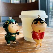 蜡笔小新屁股系列钥匙扣 - 情侣汽车卡通钥匙扣，儿童学生钥匙圈，小背包挂件；百搭又好玩的小新来啦（恐龙屁股） - 彩色 - 查看 7