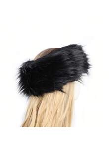 Furry Hollow Hat, Faux Fur, Fox Fur Hat Hoop Headband, Brimless Hat
