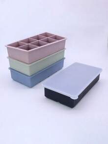 1PC Large Ice Cube Trays For Big Silicone Ice Cube Trays -Ice Cubed Tray For Whisky And Cocktail,Ice Cream Storage Solutions, Multi - Color Silicone Ice Tray, 6 - Grid Ice Cube Mold, Perfect For Refrigerator, Essential For Drinks & Back To School - Multicolor - View 6