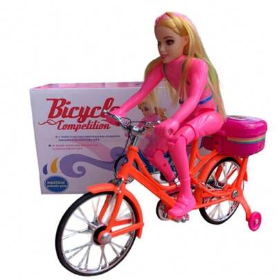 Boneca Articulada Ciclista Com Som E Luzes Infantil Juguete Educativo Con Movimiento Realista Y Efectos De Sonido Brillante Para Niños