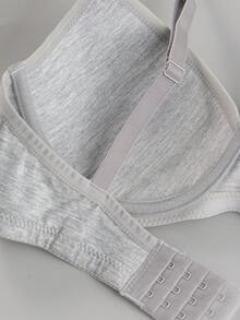 3Pcs Solid Seamless Push Up Bras --Three-Breasted Adjustable Shoulder Straps Underwire Bras - Multicolor - View 5