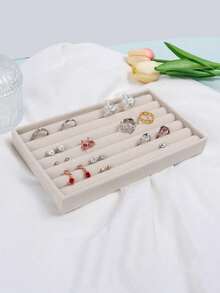 4 sztuki/zestaw składanych tacek na biżuterię, organizer z aksamitnej siatki, pudełko na biżuterię w wielu rozmiarach, odpowiednie na kolczyki, naszyjniki, bransoletki, pierścionki, idealne do domu, sypialni, akademika, biura, na jesień, na powrót do szkoły, jako prezent świąteczny, na Boże Narodzenie, Święto Dziękczynienia, utrzymuje biżuterię w porządku i ułatwia jej dostęp, elegancki design, idealne dla kobiet, nastolatek, dziewcząt, idealne do codziennej organizacji i wręczania świątecznych prezentów. - Wielokolorowe - Zobacz 8