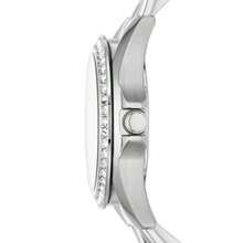 Fossil Riley White Dial White Leather Strap Watch For Women ES3463 - White - View 3