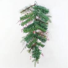 1 pieza Corona navideña colgante, adecuada para pared, puerta, decoración del hogar rústico, decoración de boda, decoración navideña, corona de temporada