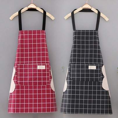 Avental De Cozinha Impermeavel E Engrossado A Prova De Oleo De Limpeza Manual