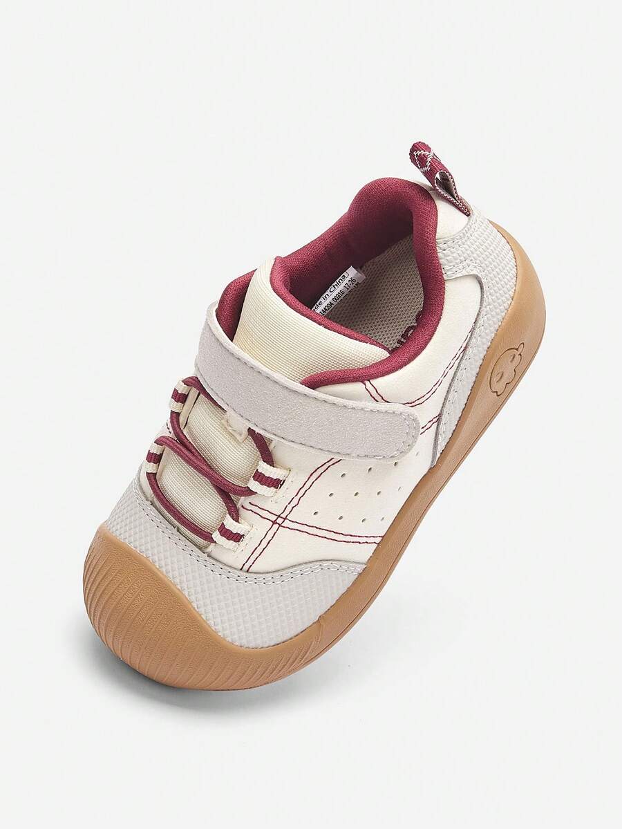 Balabala Baby Outdoor Shoes 2025 Spring/Autumn Anti-Slip Walking Shoes - White and Red - View 1