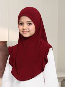 1 chiếc khăn trùm đầu Hijab cho bé gái/trẻ em, khăn trùm đầu một mảnh Amira Hồi giáo dễ đội, khăn trùm đầu cho bé gái, khăn choàng Hồi giáo thích hợp cho các hoạt động ngoài trời và sử dụng hàng ngày - 1PC - Xem 7