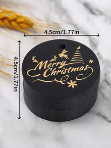 50 Stücke Weihnachtsgeschenkanhänger, fröhliche Weihnachten goldfolierte farbige Weihnachtsgeschenkanhänger, runde Weihnachtsgeschenkanhänger, Souveniranhänger, Feiertags-Geschenkkarten, perfekt für DIY Weihnachtsgeschenkverpackung und -beschriftung, Weihnachtsdekoration, Heimdekoration