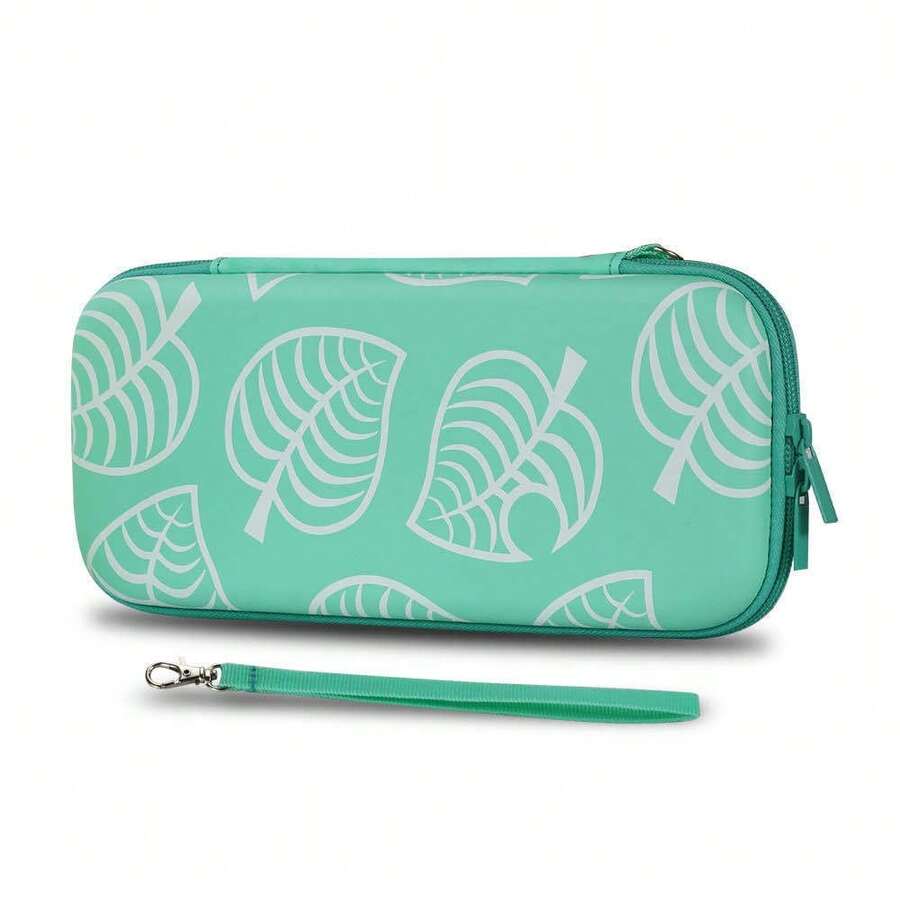 Estuche para NlNTENDO Switch Switch Lite y Switch OLED | Diseño Hoja Verde | Funda Rígida Protectora Compatible con Switch Switch Lite y Switch OLED - verde menta - Ver 1