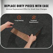 Carpet Tiles Peel And Stick, 12" X 12" Squares Self Adhesive Carpet Floor Tile, Soft Padded Carpet Tiles, Easy Install DIY For Bedroom Living Room Indoor Outdoor (12 Tiles, Dark Gray) - Màu xám đen - Xem 6