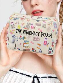 New Ouchie Pouch Storage Bag - Medical Bag,Toiletry Bag, Travel Essentials, Colorful Design For Medicines, Cosmetics & Travel Essentials - Ideal Gift For Friends & Family, Personal Care Organizer | Playful Design, Medicine Storage Bag Portable Travel Toiletry Bag With Zipper, Aviation Standard Cosmetic Bag, Can Store Medicines, Medical Kits, Etc.(Pattern Randomly Cut) Medicine Bag Medicine Organizer For Travel For Outdoor First Aid Bag