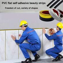 Tiras decorativas de PVC, tiras decorativas autoadhesivas de PVC de alto brillo, pegatinas de pared 3D, rebordes de muebles, ribetes de espejo, rollo de 5 metros de largo para paredes, pantallas, ribete de espejo de sala de estar, decoración de bordes de techo y pared para el hogar y la oficina - Multicolor - Ver 8